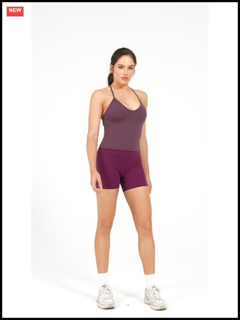 Women's Impact Halter Tank Top With Built-In Bra, Open Back, Adjustable Straps View 6